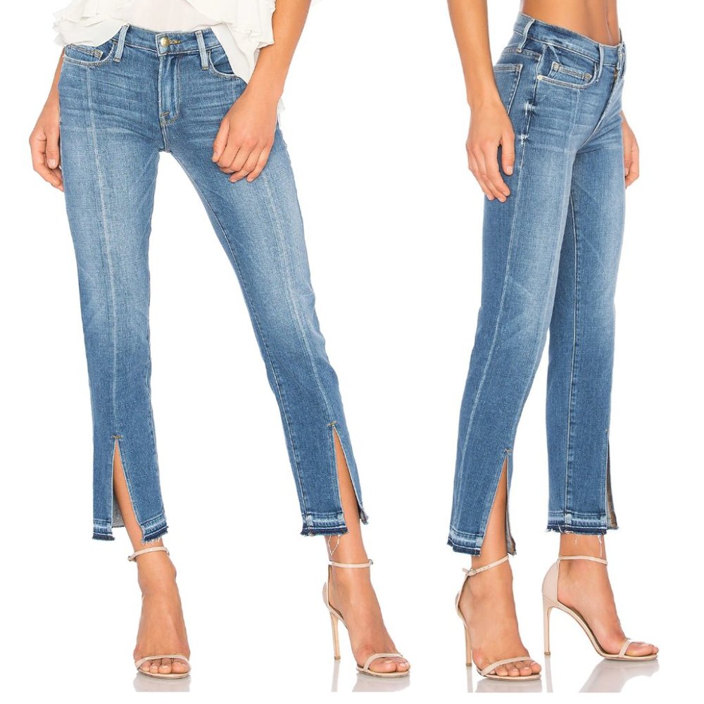 FRAME Denim Le High Straight Split Hem Jeans size 23 NWT